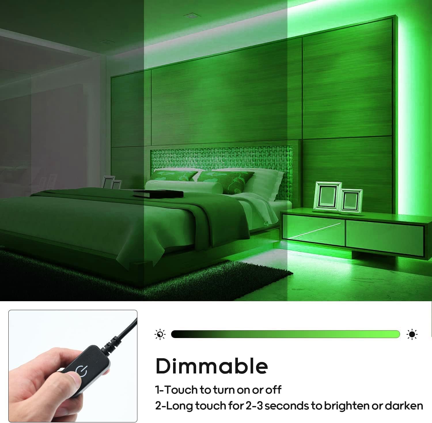 Tira de luces LED de neón verde de 12 V, flexible, impermeable, 16.4 pies, cuerda de luz de neón LED de 16.4 ft, cuerda de luz de silicona para