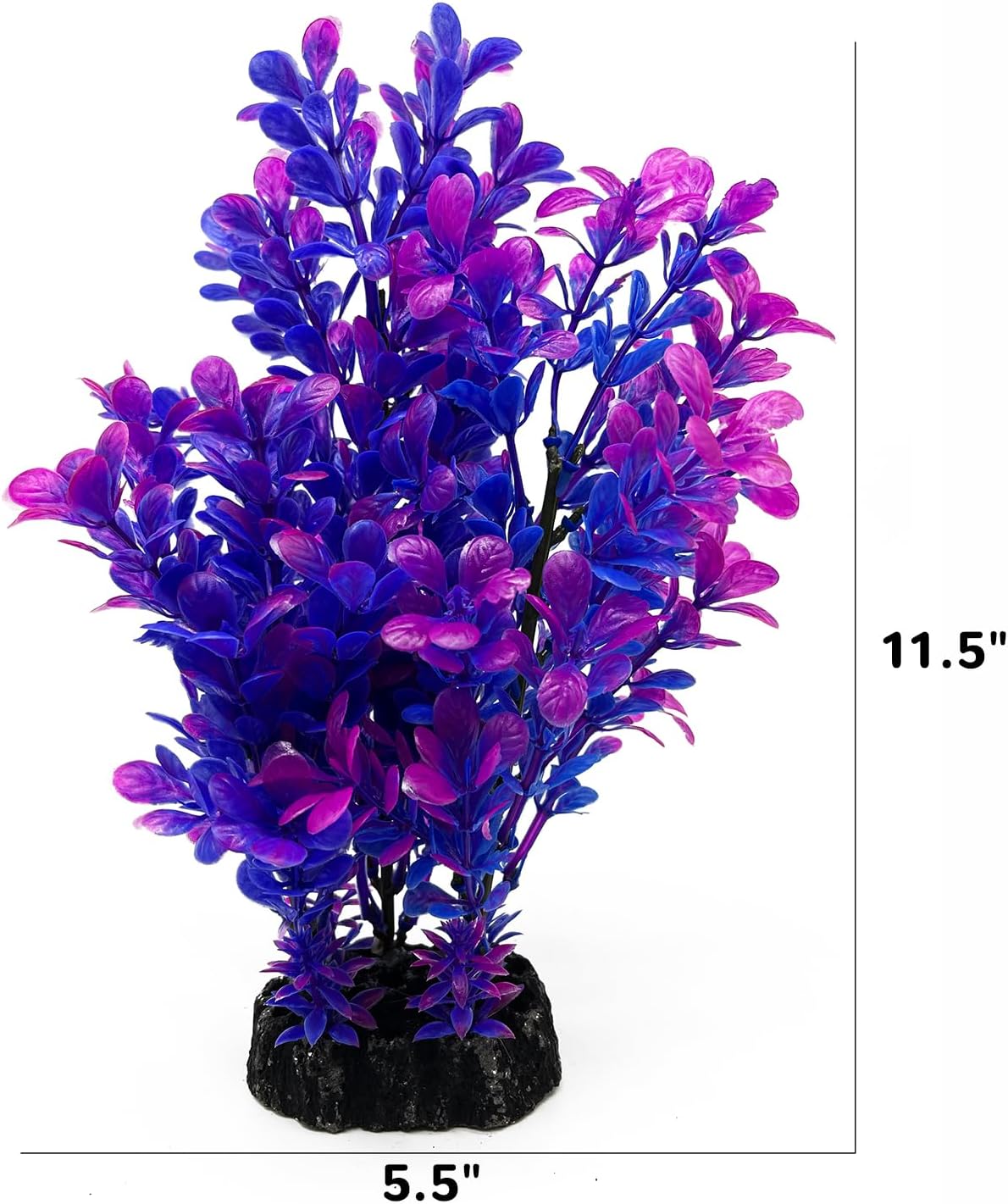 M-bay Plantas de acuario moradas, decoraciones artificiales de acuario, 1 planta de plástico para pecera