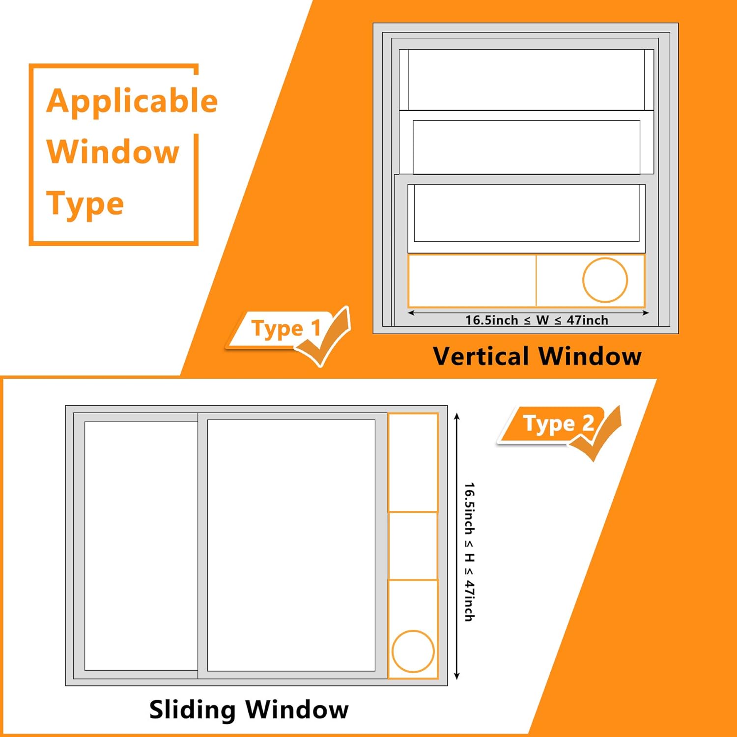 LBG Products Kit de placas de sellado de ventana de aire acondicionado portátil, unidad de ventana de CA vertical, kit de ventilación de ventana de