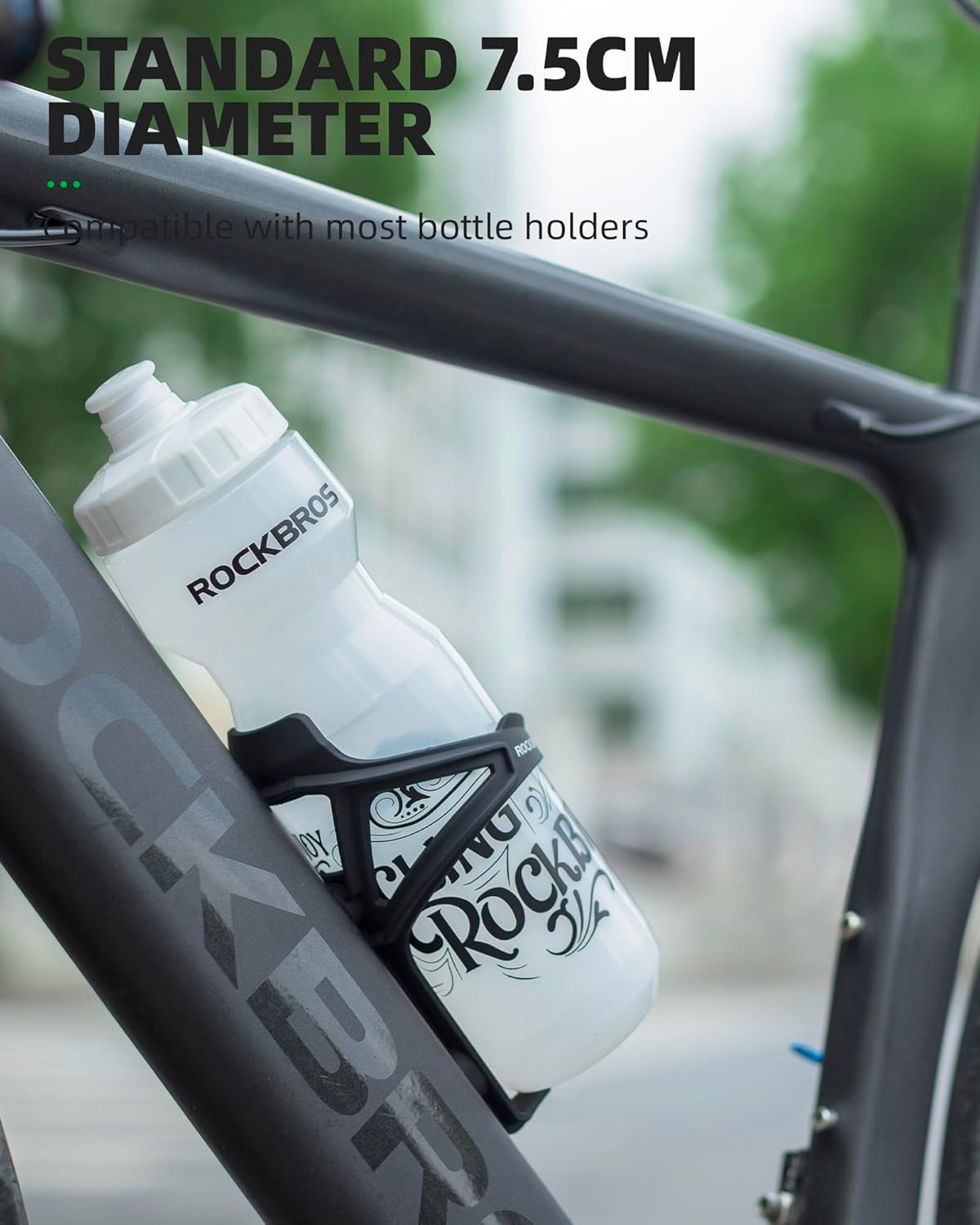 ROCKBROS Botella de agua para ciclismo, botella de agua deportiva de 20 a 25 onzas, sin BPA