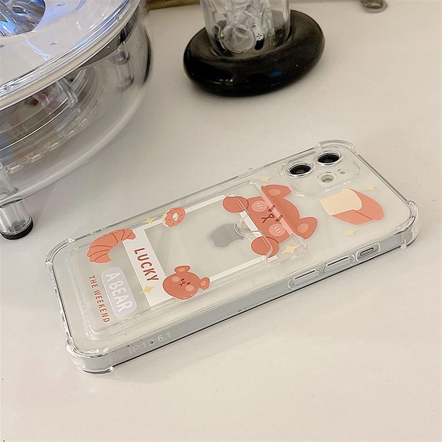 Funda de silicona para iPhone 14 13 12 11 Pro Max X XR XS Max Mini 7 8 Plus SE 2020, funda suave (color  transparente b, tamaño para iPhone