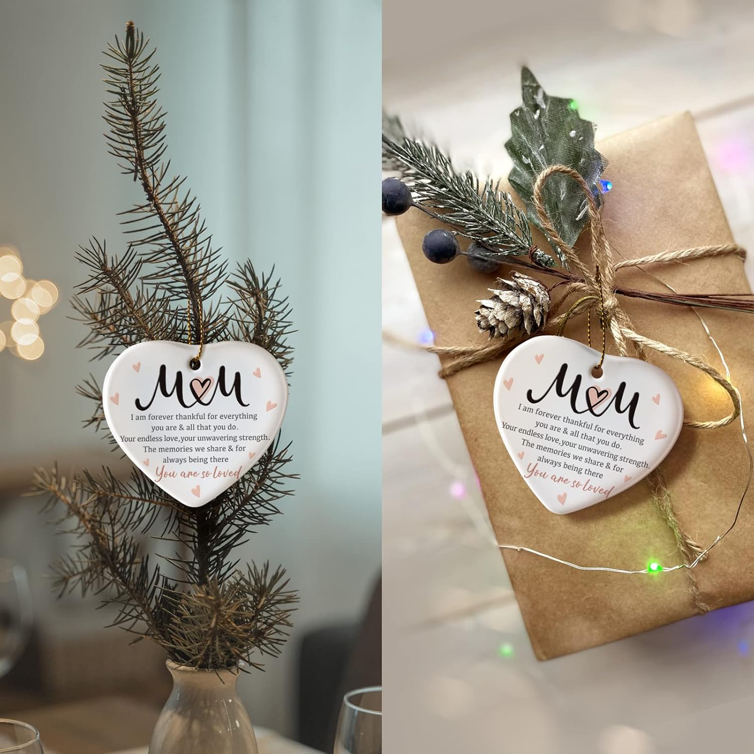 YZEXEZY Regalos de agradecimiento para mamá, regalo de cumpleaños para mamá, regalo de cumpleaños para mamá, de parte de hija, hijo, con caja de