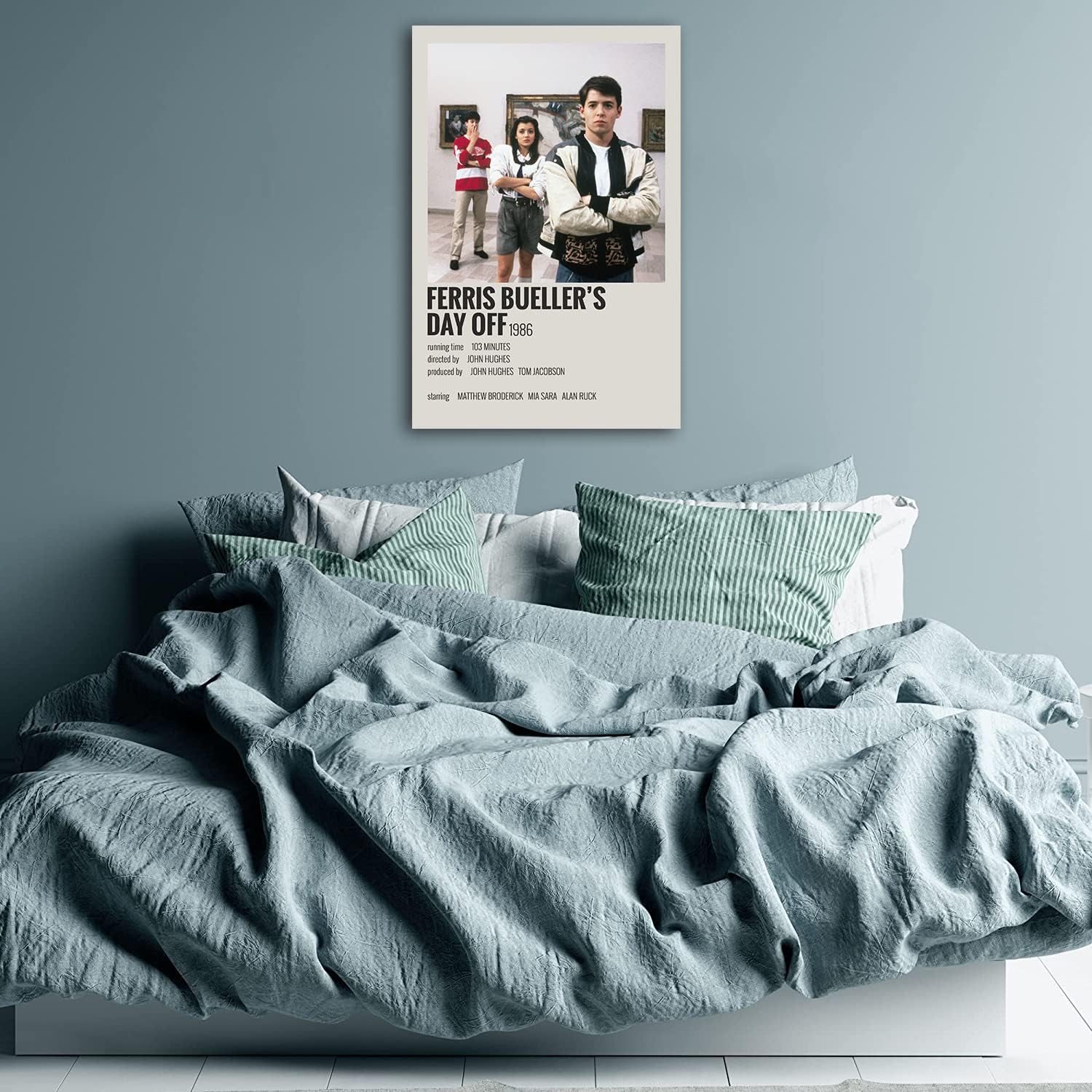 WXHYZZ – Póster de película con diseño de día libre de Ferris Bueller, cuadros artísticos de pared para decoración moderna de habitación,