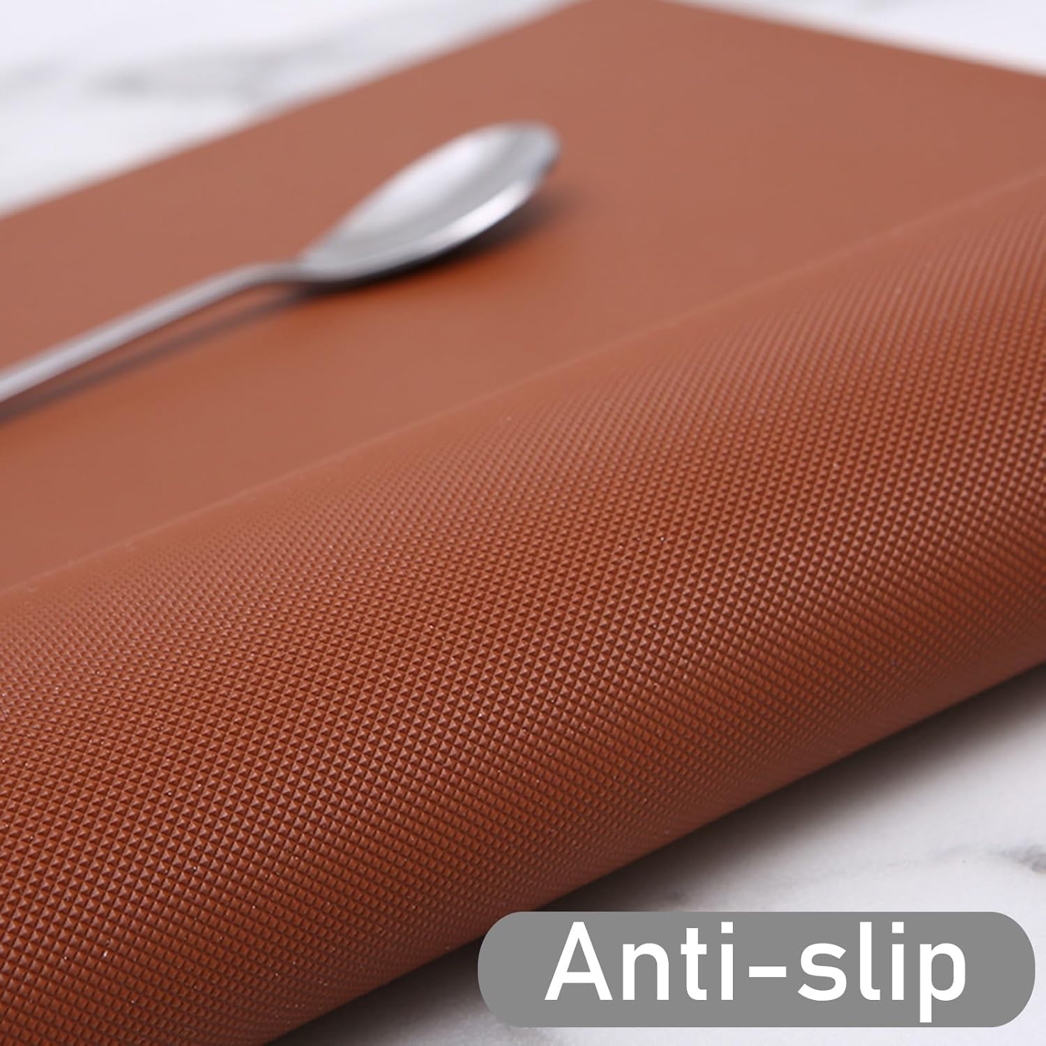 Juego de manteles individuales para mesa de comedor, manteles individuales lavables de piel sintética, resistentes al calor, antideslizantes, de