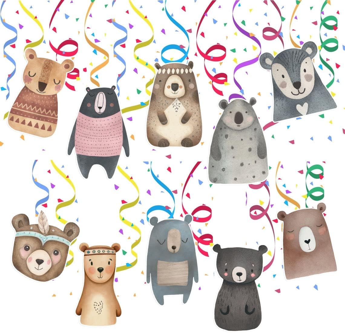 Bears Streamers – Adorables decoraciones de fiesta con temática de oso para una celebración de patas