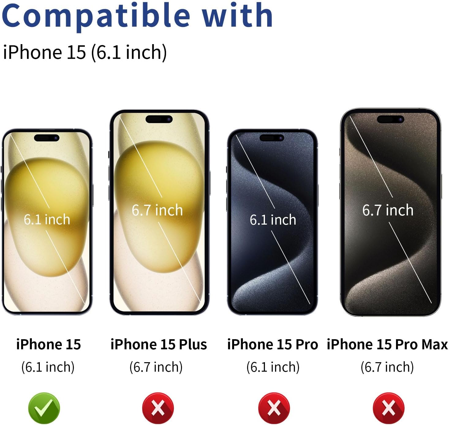 Funda protectora para iPhone 15 para iPhone 15, funda protectora para teléfono para mujeres y hombres, resistente a los golpes, antiarañazos, ranura