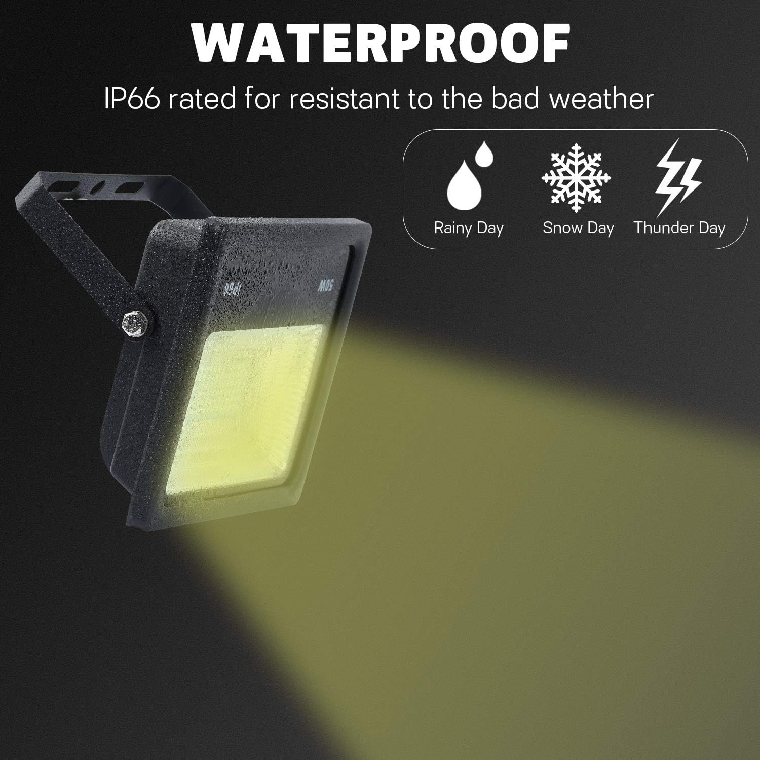 2 luces LED DC 12 V 20 W 1800 lm 6500 K luz diurna blanca para exteriores, IP65 impermeable