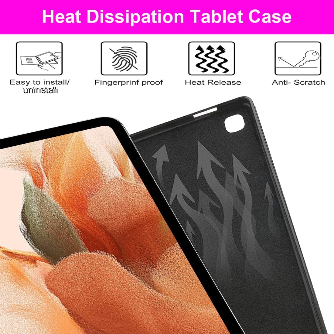SUYOOULIN Funda de teclado para Samsung Galaxy Tab S9 Plus S9+ de 12.4 pulgadas 2023 (SM-X810X816BX818U) con soporte para bolígrafo S, funda de