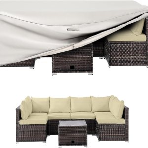 MR. COVER Fundas de muebles de exterior para muebles de patio, fundas de mesa de patio para muebles de exterior, 90 pulgadas de largo x 64 pulgadas MR. COVER Fundas de muebles de exterior para muebles de patio, fundas de mesa de patio para muebles de exterior, 90 pulgadas de largo x 64 pulgadas