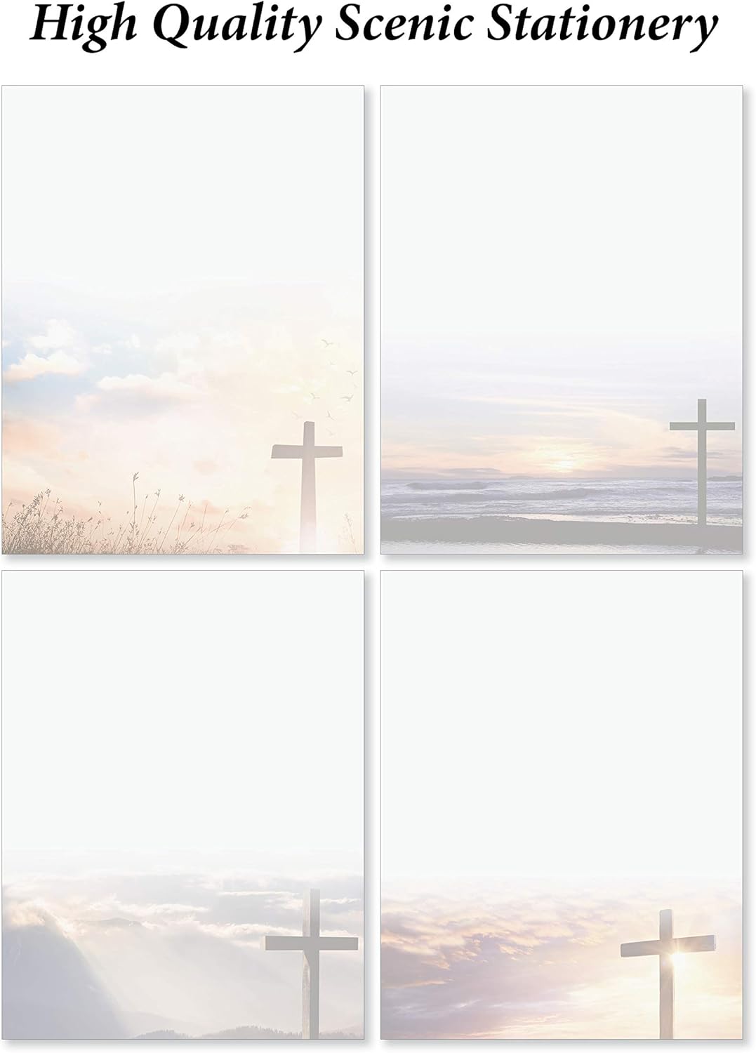 Papelería religiosa escénica – Paquete de 48
