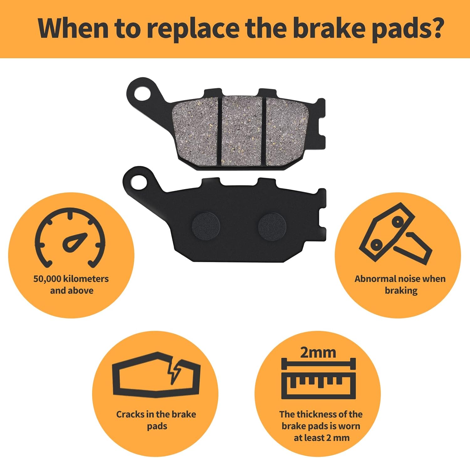 Brake Pads Front & Rear for Honda VTX1300 VTX 1300 C R S Retro 2003-2006  VT1100C2 VT1100 C2 Shadow 1100 ACE Sabre 1995-2007  VT1300 CXA Fury (Non