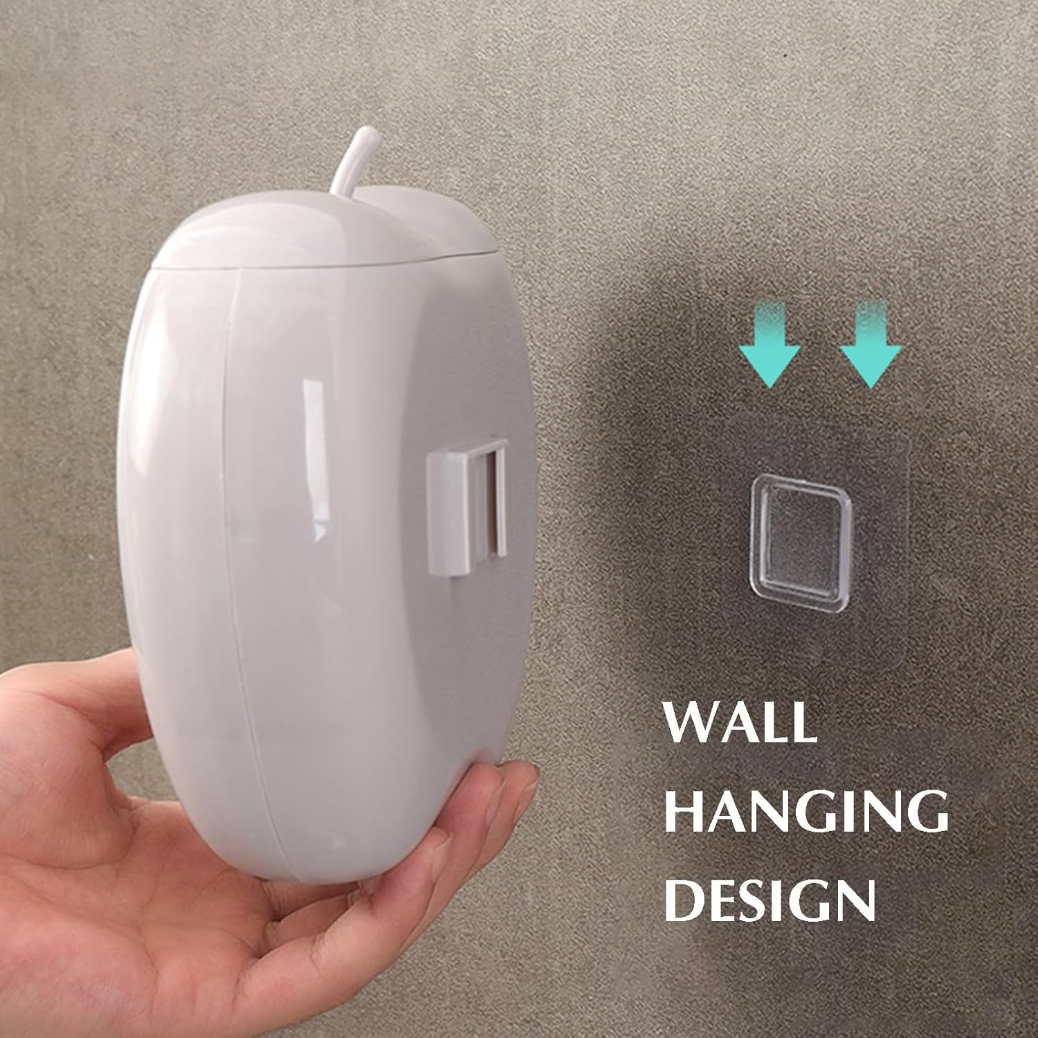 Caja de almacenamiento de plástico con 100 piezas de cubierta desechable de película adhesiva, montada en la pared, sin perforaciones, caja de