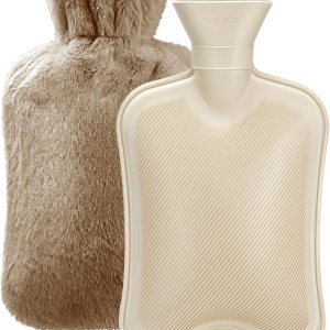 Botella de agua caliente de goma con tapa suave (2 litros), bolsa clásica de agua caliente para aliviar el dolor, calambres, cuello, dolor de Botella de agua caliente de goma con tapa suave (2 litros), bolsa clásica de agua caliente para aliviar el dolor, calambres, cuello, dolor de