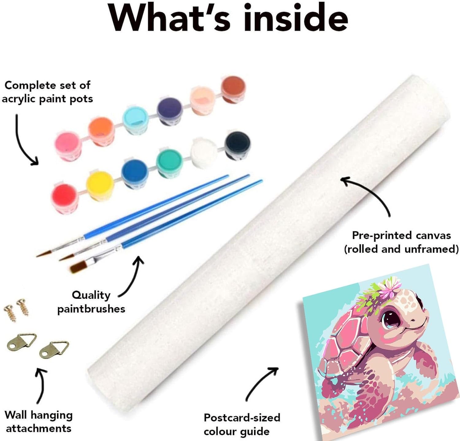 FQOVKYN Paquete de 4 pinturas por números para adultos, kit de pintura por números de animales lindos para adultos principiantes, pintura acrílica