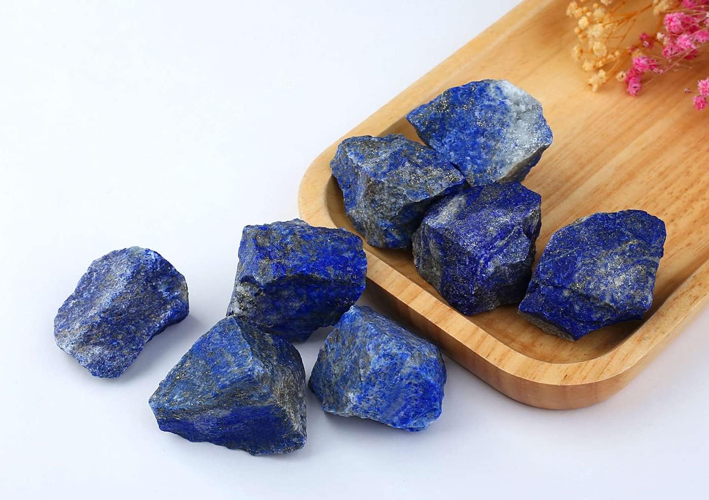 Piedras naturales de lapislázuli de 1 libra y 2 pulgadas, cristales crudos grandes, piedras preciosas curativas a granel para curación de reiki,