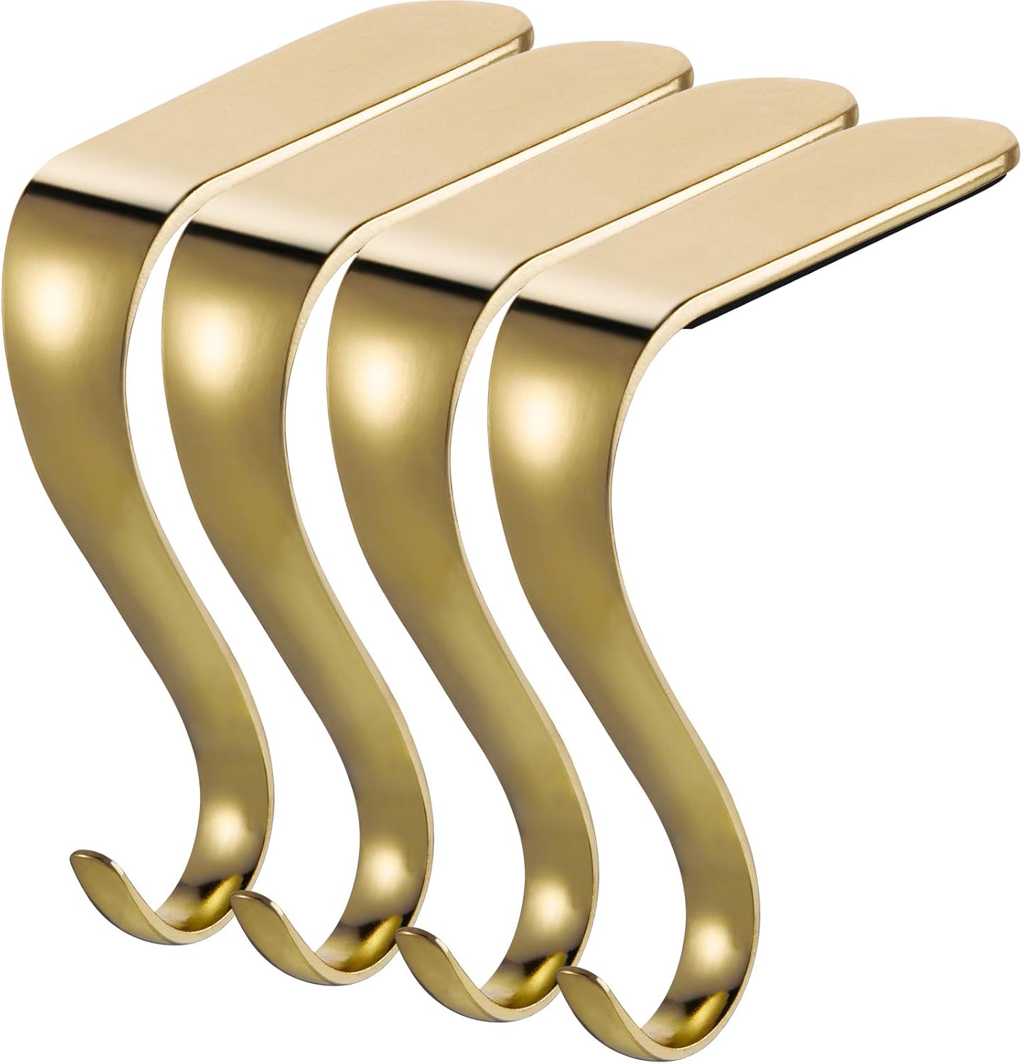 Boao Soportes para calcetines de Navidad de metal para repisas, estantes de chimenea, guirnalda, juego de agarres para decoración de fiestas de