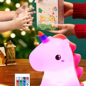 One Fire Regalos de unicornios para niñasLuz nocturna de unicornio para niños, 16 colores y luz nocturna de bebé con control remoto, lámpara de One Fire Regalos de unicornios para niñasLuz nocturna de unicornio para niños, 16 colores y luz nocturna de bebé con control remoto, lámpara de