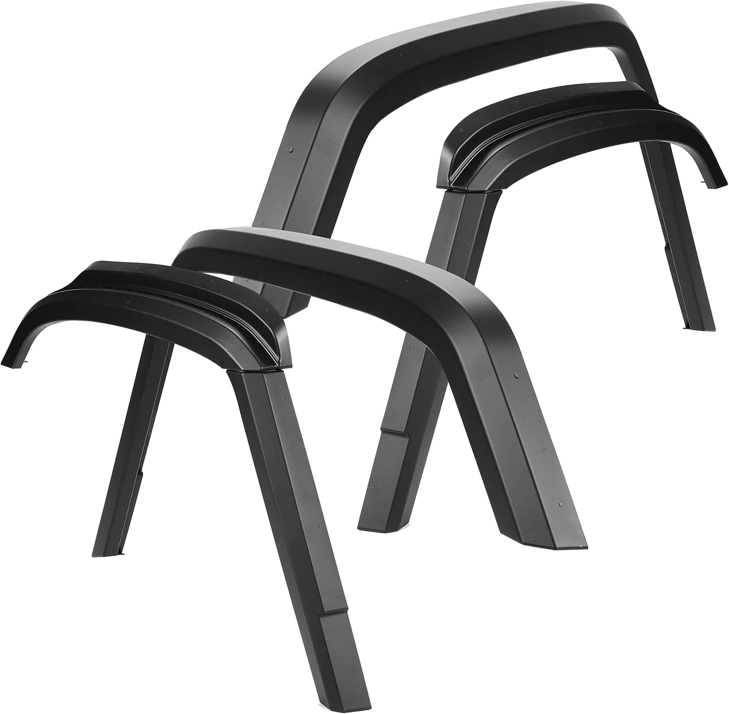 KUAFU 8 guardabarros compatibles con Hummer H1HumveeHMMWV Barro Flaps Splash Extended Guard Negro Plástico