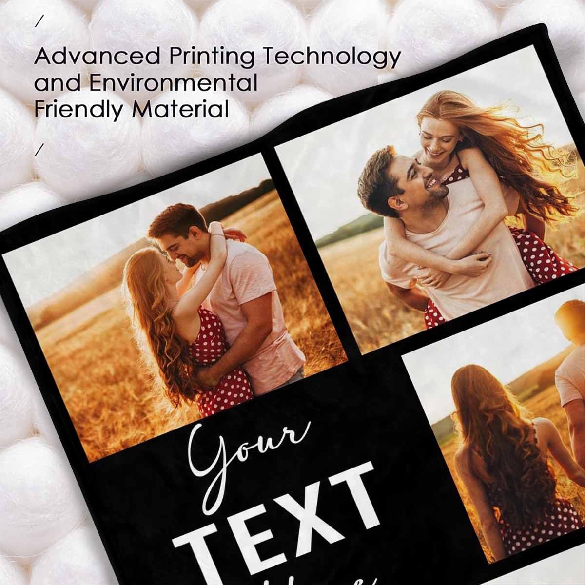 Artsadd Mantas personalizadas para mejores amigas con texto y fotos, con imagen BBF como regalo de cumpleaños para hermana, recuerdo significativo,
