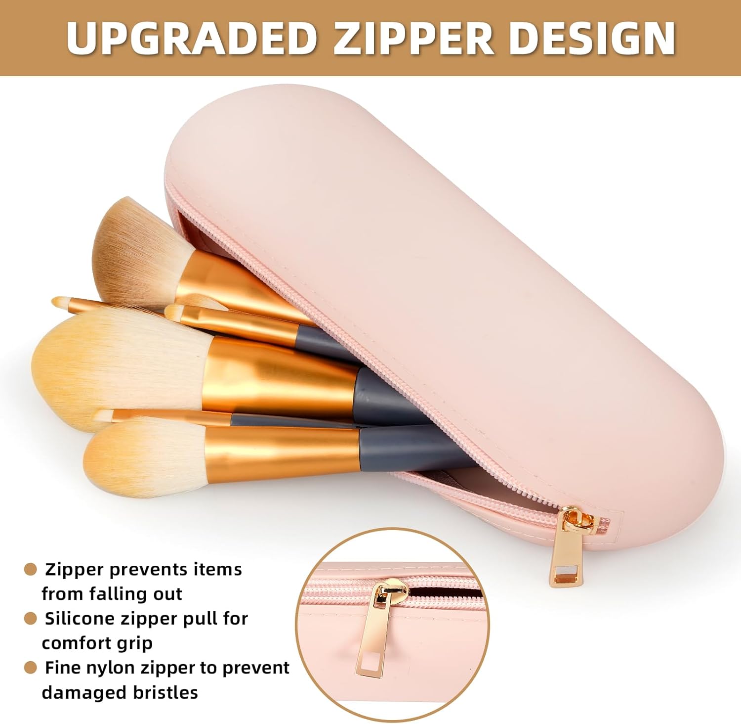 Organizador de estuche para licuadora, estuche de esponja de silicona, organizador de brochas de maquillaje con soporte para esponja de maquillaje,