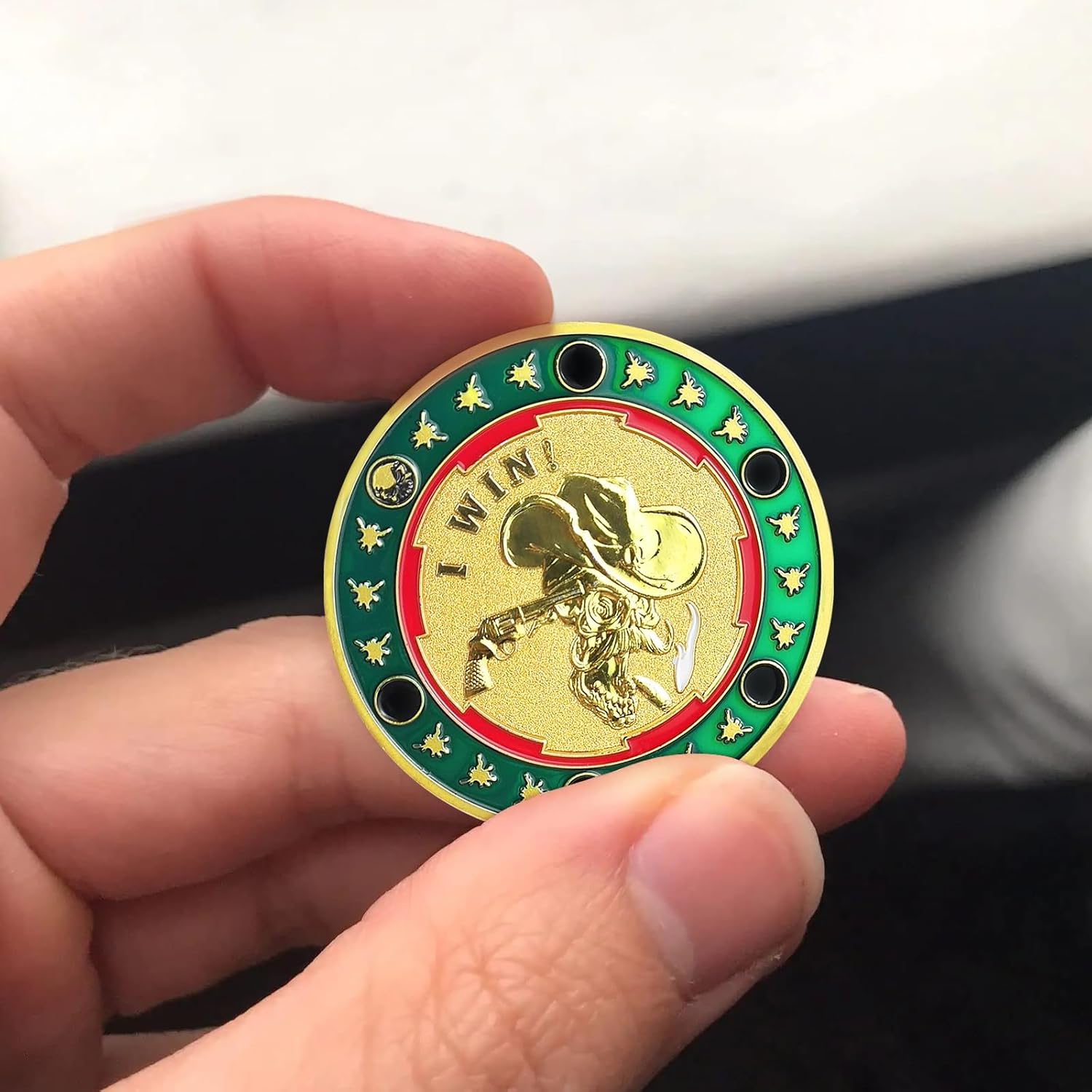 Regalos divertidos con texto en inglés “I Win You Lose, Good Luck”, moneda de decisión de buena suerte, regalos para mujeres, hombres, cabezas o