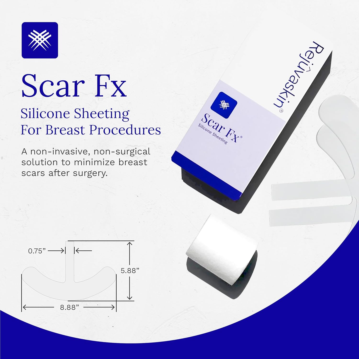 Terapia de silicona para cicatrices Scar Fx, 1 pieza de pecho