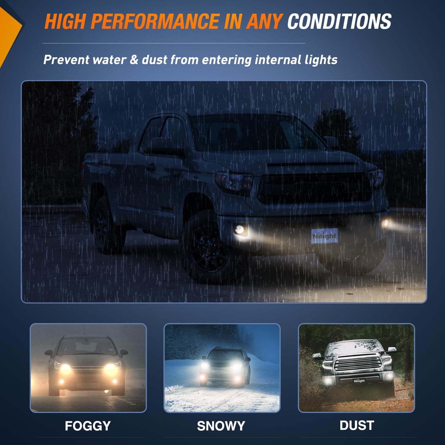 Nilight Conjunto de luces antiniebla compatible con Toyota Tundra 2014, 2015, 2016, 2017, 2018, 2019, 2020, 2021, repuesto de luz antiniebla