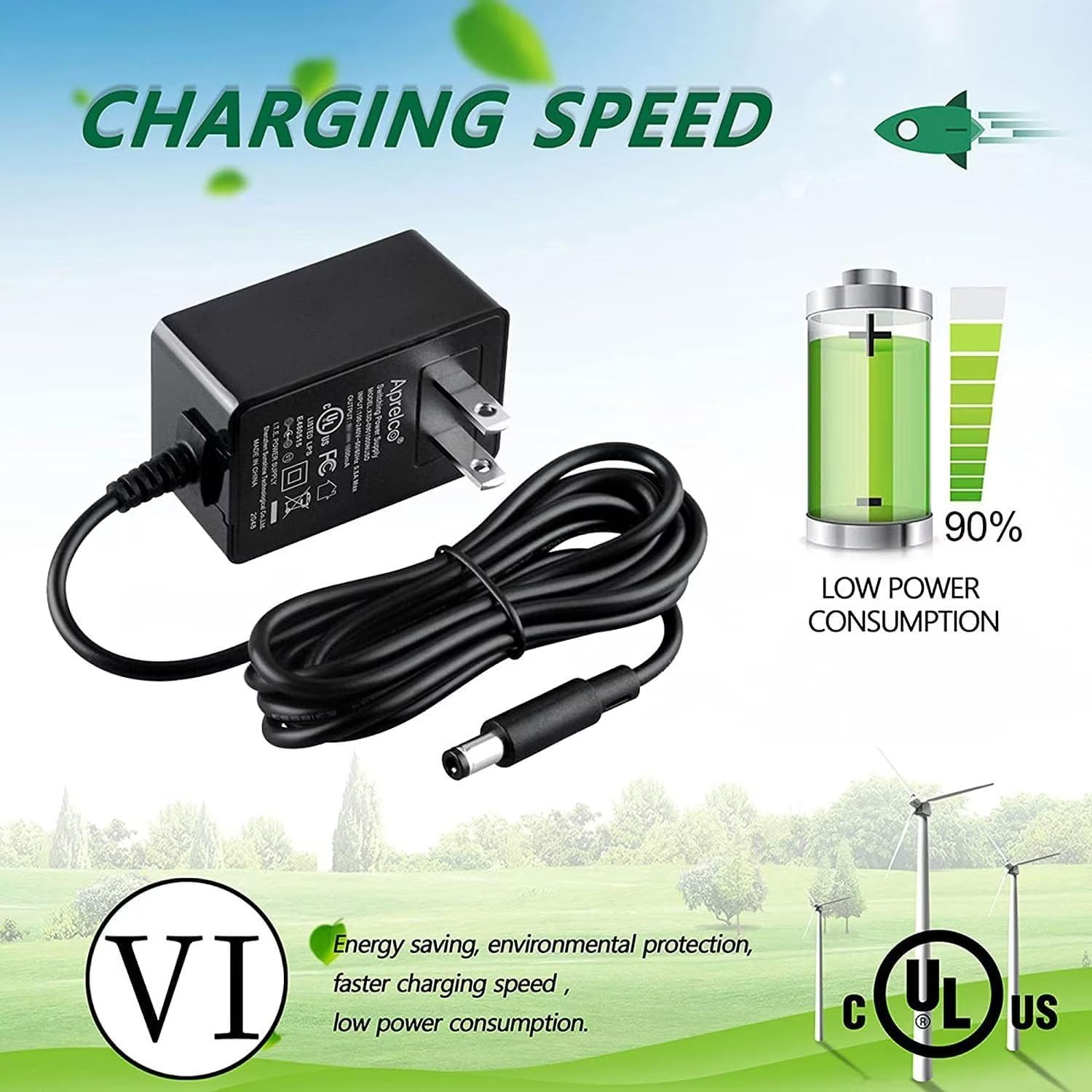 Aprelco UL Listed AC Adapter Charger Compatible with Xantrex Powerpack 400 Plus XPower Pack X Power 852-2070