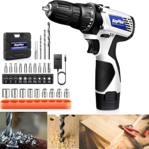 Juego de taladro eléctrico inalámbrico, juego de taladro eléctrico con batería y cargador rápido, 2 velocidades variables (0-4001400rpm), ajuste de Juego de taladro eléctrico inalámbrico, juego de taladro eléctrico con batería y cargador rápido, 2 velocidades variables (0-4001400rpm), ajuste de