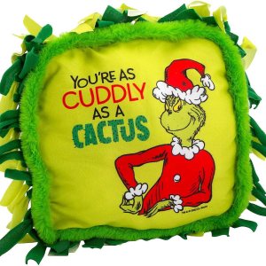 Dr. Seuss The Grinch – Almohada atada con diseño de cactus con ribete de piel, kit de manualidades para 6 Dr. Seuss The Grinch – Almohada atada con diseño de cactus con ribete de piel, kit de manualidades para 6