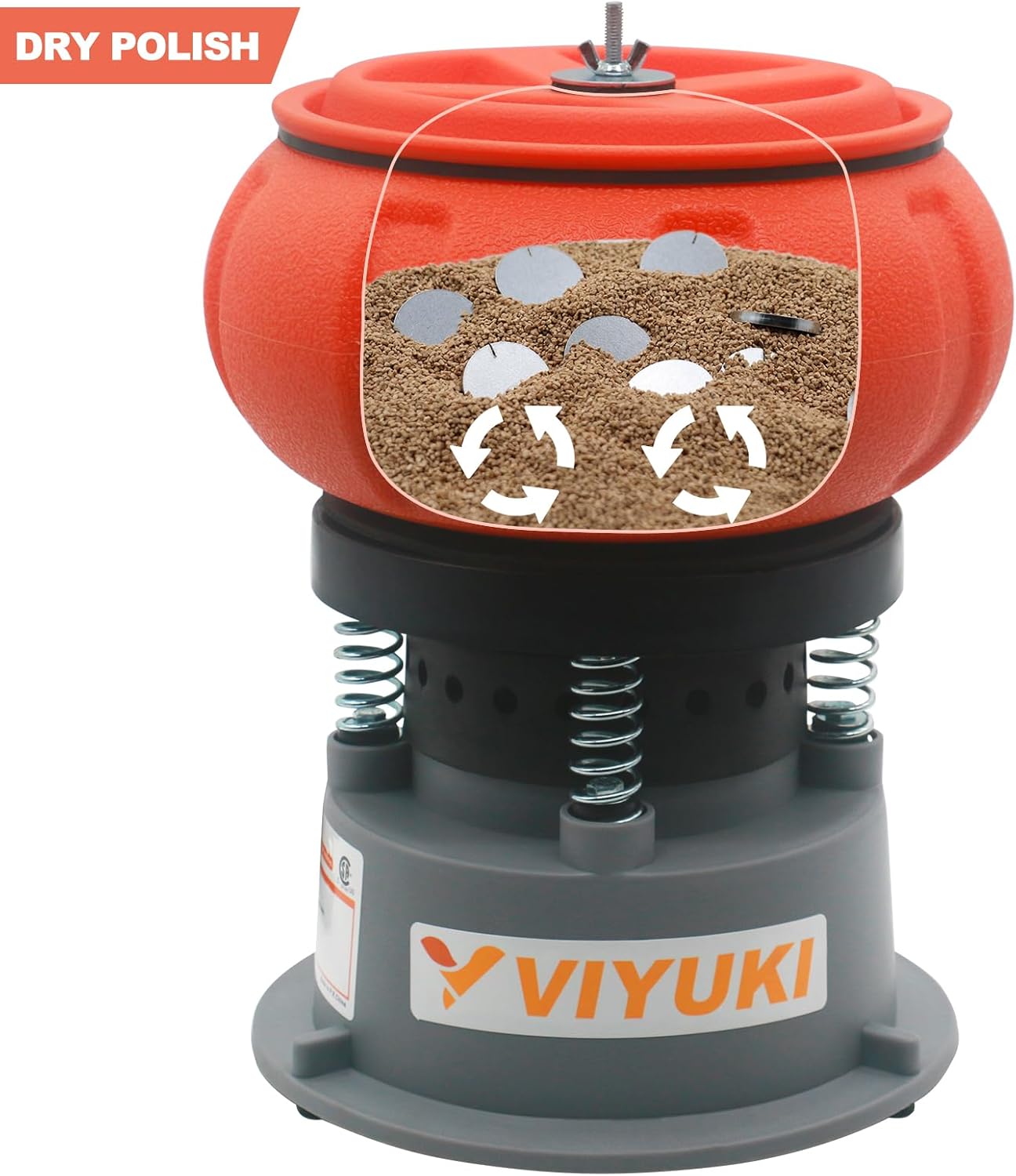 Máquina pulidora de vaso vibratorio eléctrico de 5 libras – Pulido de piezas metálicas pequeñas