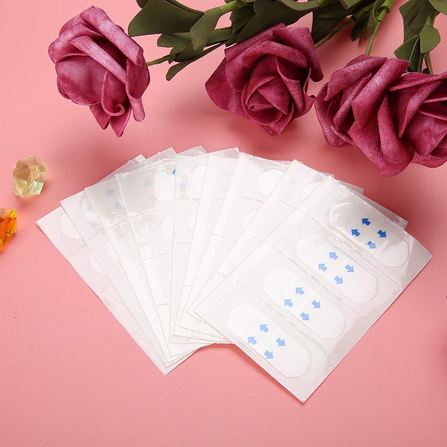 40 unidades de cinta facial invisible, cintas y bandas de estiramiento facial, cinta de elevación facial instantánea, levantamiento de cara,