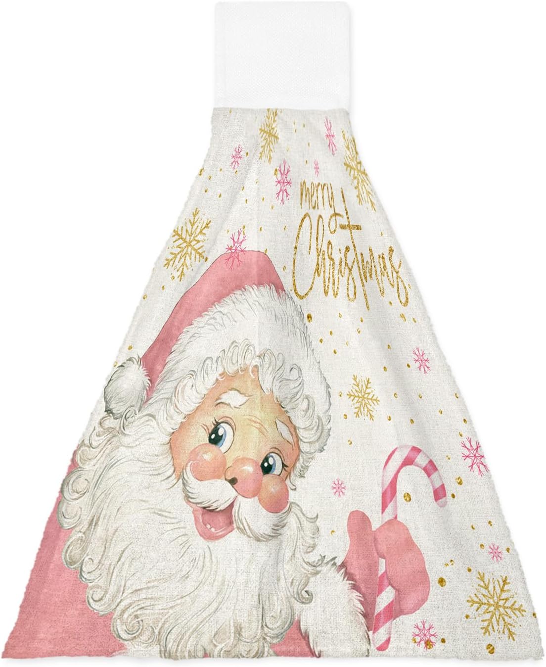 Toalla de mano de Navidad con lazo para colgar, juego de 1 toalla absorbente de cocina para baño, barra de té, lavandería