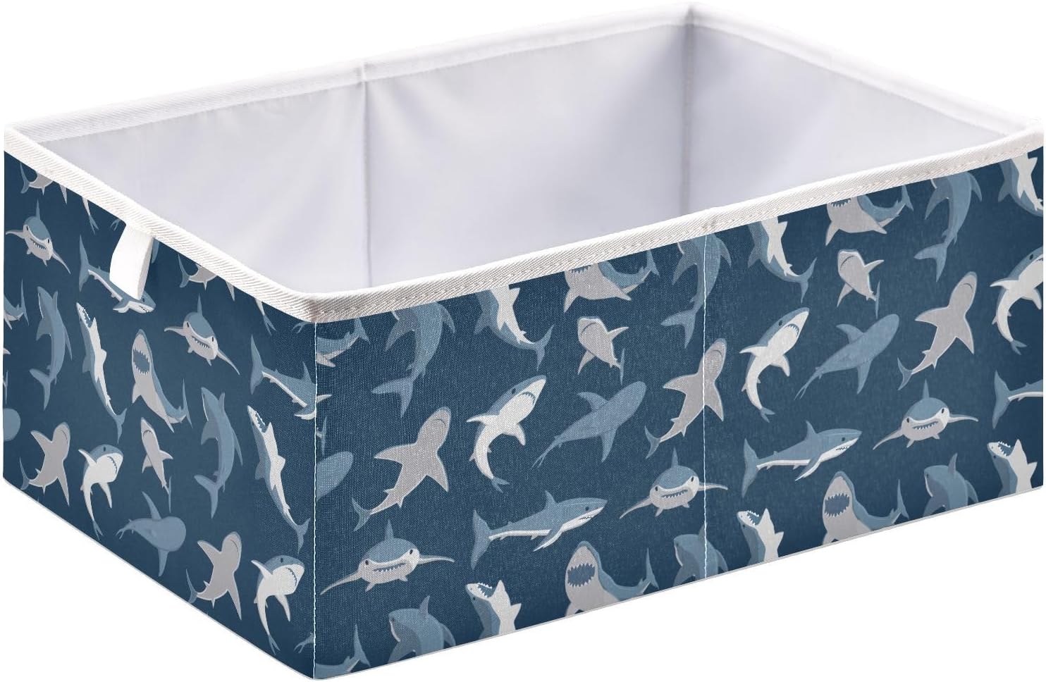 Shark Sea Fish Rectangle Storage Bins Fabric Storage Cube Foldable Storage Box Large Closet Organizers Baskets Containers for Shelves Home Office