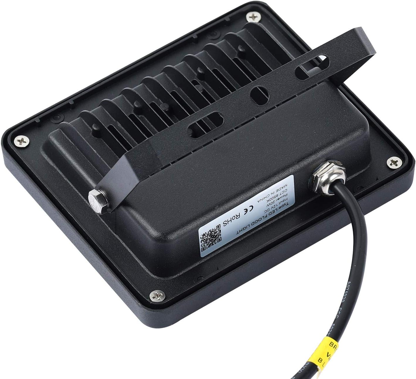 2 luces LED DC 12 V 20 W 1800 lm 6500 K luz diurna blanca para exteriores, IP65 impermeable