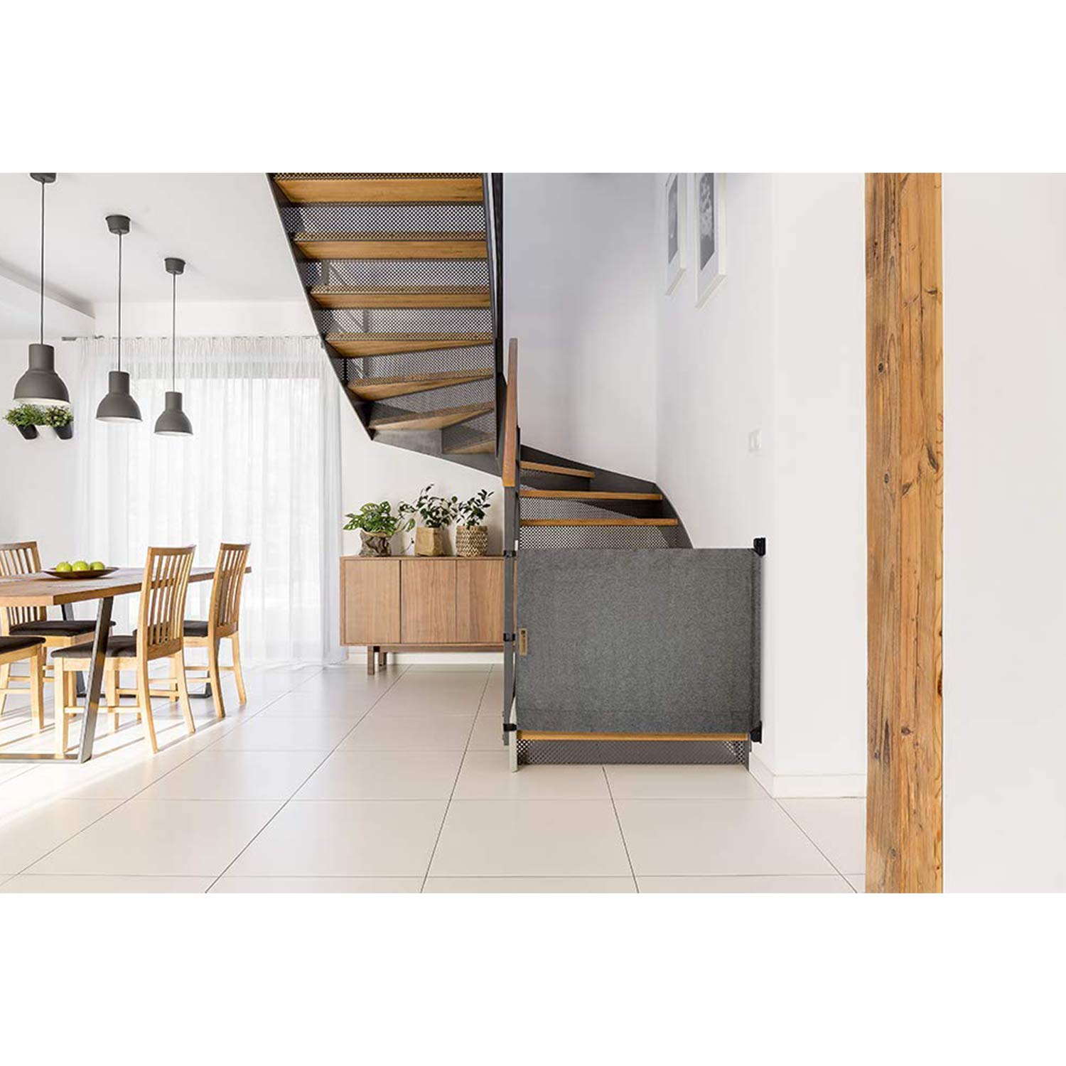 The Stair Barrier Baby and Pet Gate Barandilla a la pared Puerta de bebé – Puertas de seguridad para niños o perros – Puerta de bebé de tela para