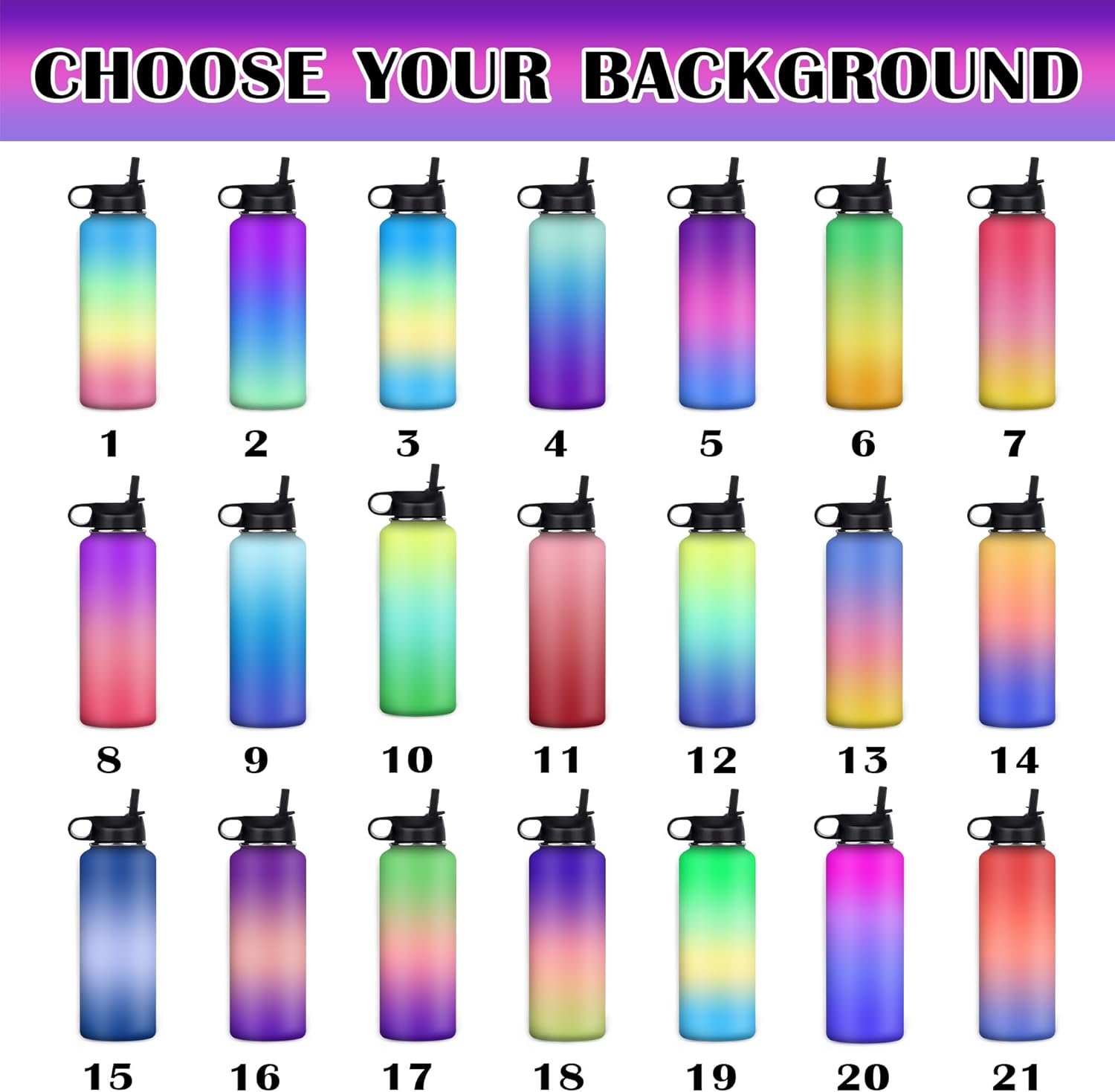 Botellas de agua personalizadas para niños, amigos, mes de nacimiento, flores, nombre personalizado, botella de agua aislada deportiva con pajilla,
