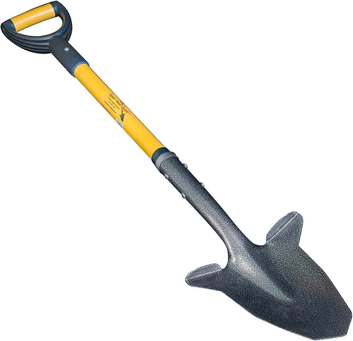 Pala punta de lanza  pala reforzada con fibra de vidrio para jardinería con mango acolchado – pala galardonada, Amarillo