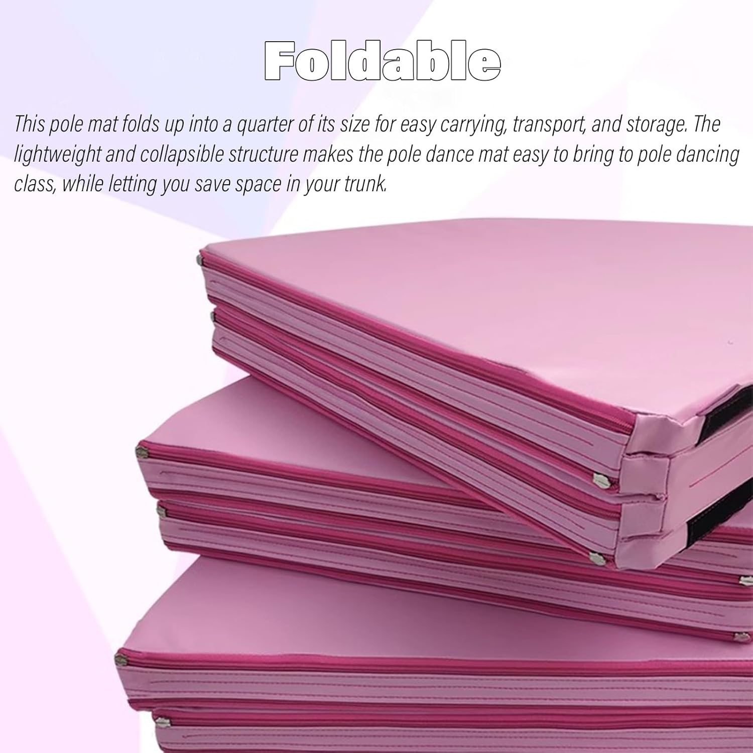 Pole Crash Mat – 3.9 ft4.9 ft5.2 ft6.6 ft redondo plegable esterilla de baile de poste, esterillas portátiles de yoga para ejercicios de baile,