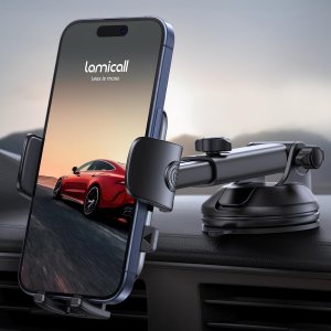 Lamicall Soporte de teléfono para automóvil – Ventosa de grado militar más fuerte Soporte de teléfono para tu automóvil Soporte de teléfono Lamicall Soporte de teléfono para automóvil – Ventosa de grado militar más fuerte Soporte de teléfono para tu automóvil Soporte de teléfono