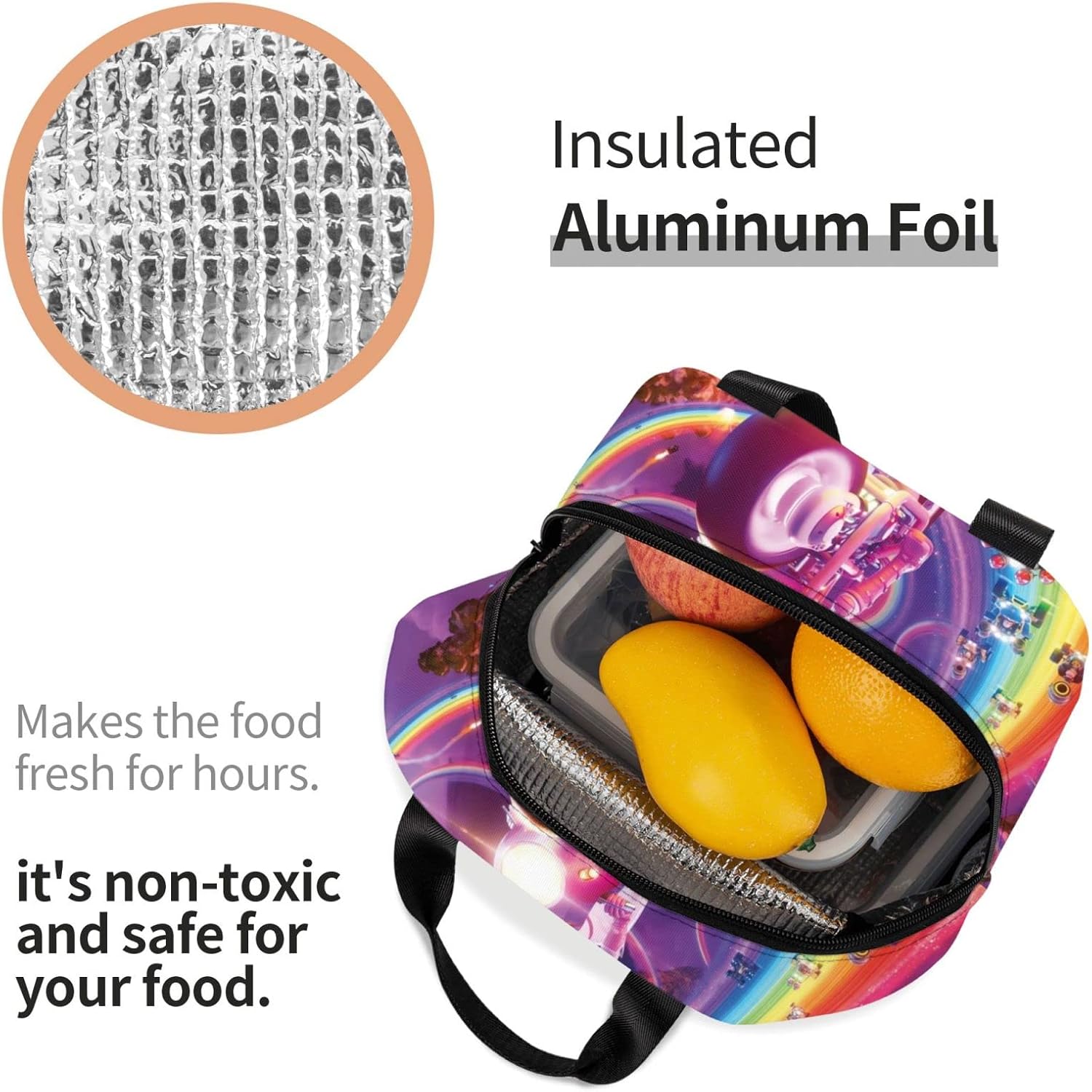 Lonchera impermeable aislada para el trabajo, picnic, viajes, reutilizable, de gran capacidad, bolsa de comida
