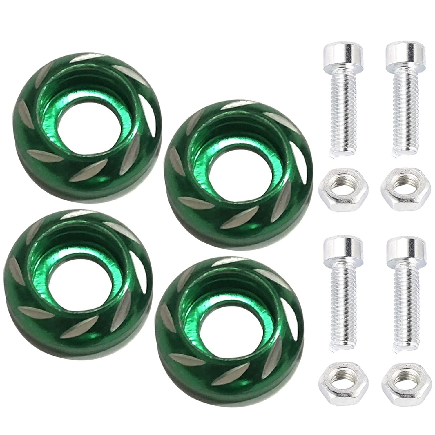 Tornillo de matrícula  Juego de 4 pernos de matrícula de motocicleta, tornillos decorativos de aleación de aluminio M6, kit de tornillos para