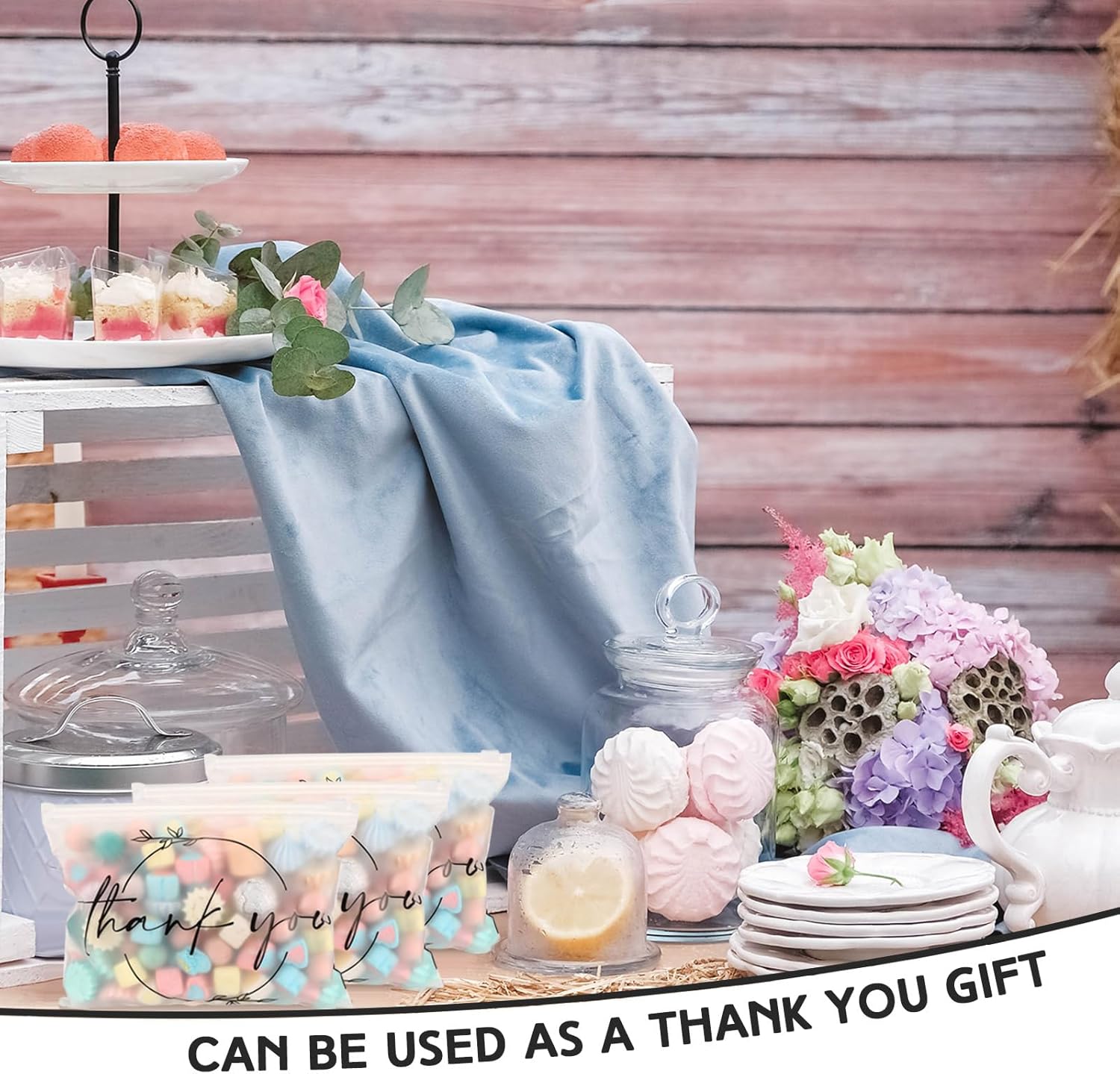 Ireer 100 bolsas de maquillaje de regalo de agradecimiento, bolsas de cosméticos EVA con cremallera, bolsas de agradecimiento, mini bolsa de aseo a