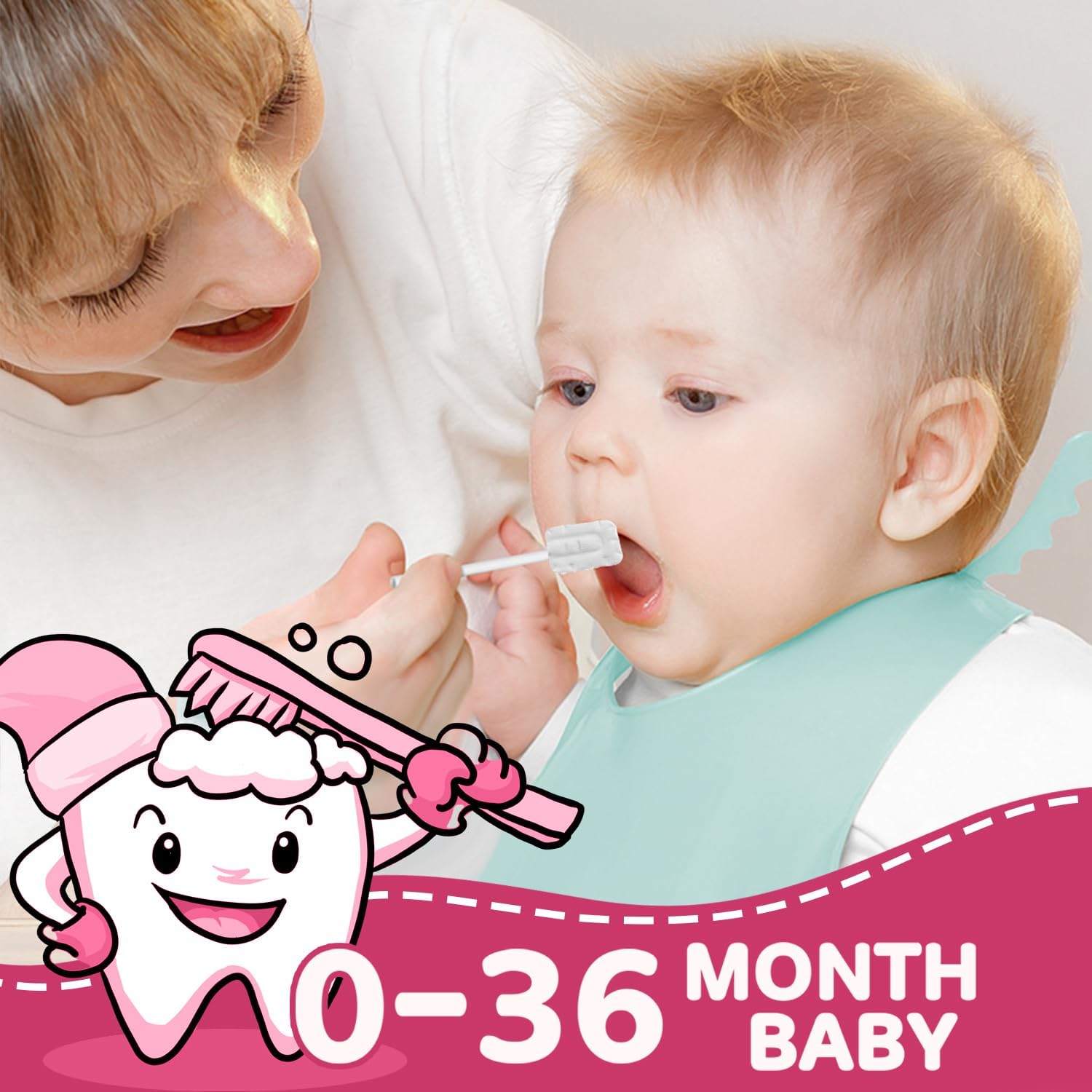 Actualización Limpiador de lengua para bebé, cepillo de dientes para recién nacido, 52 unidades, limpiador oral para bebés, cepillo de dientes