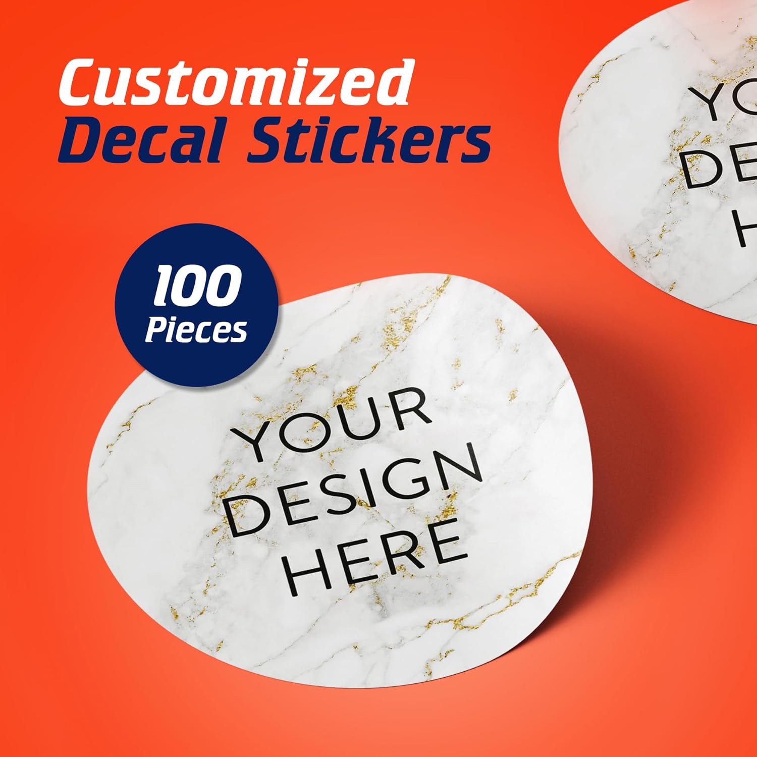 100 adhesivos de vinilo personalizables, con texto, imagen, diseño y logotipo adhesivos para logotipo de embalaje hecho a mano, botellas, tarros,