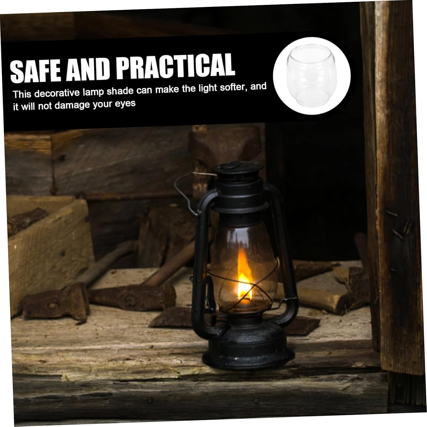 Uonlytech 2 piezas de lámpara de cristal de granero pantalla colgante pantalla lámpara de cristal chimenea lámpara de cristal pantalla reemplazo