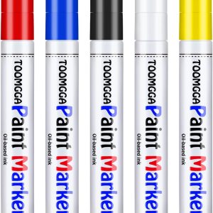 Marcadores de pintura de 5 colores Rotuladores de pintura permanentes, rotuladores de pintura a base de aceite, de secado rápido e impermeables, Marcadores de pintura de 5 colores Rotuladores de pintura permanentes, rotuladores de pintura a base de aceite, de secado rápido e impermeables,