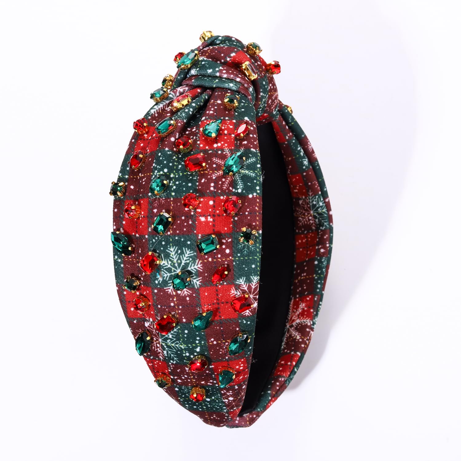 Diadema de Navidad para mujer, accesorios de Navidad, árbol de Navidad, copo de nieve, reno, bastón de caramelo, diadema anudada con perlas de