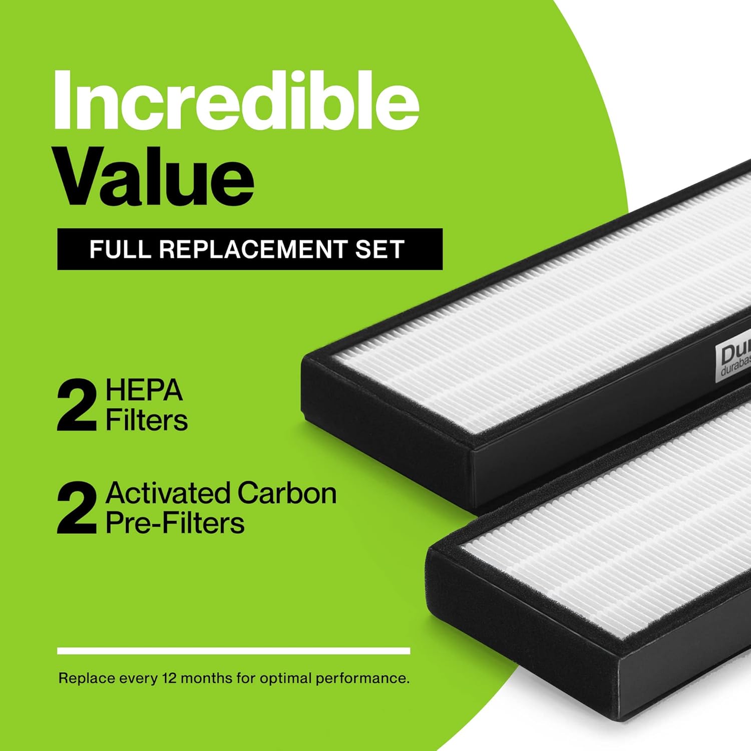 Durabasics Filtros HEPA compatibles con Alen T500-2 Pack