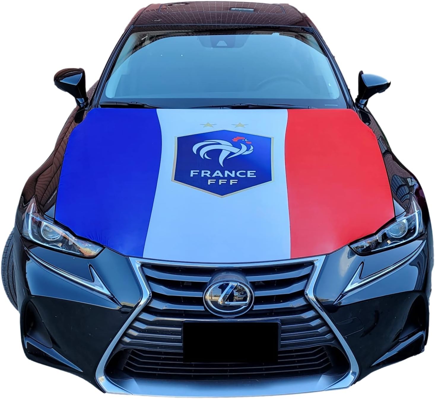 Bandera de la Copa Mundial de la FIFA de fútbol de Francia para el coche, tela elástica lavable y resistente a la intemperie, bandera no adhesiva de